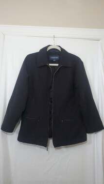 London Fog All Weather Suede Zip-Up Jacket Size M Petite